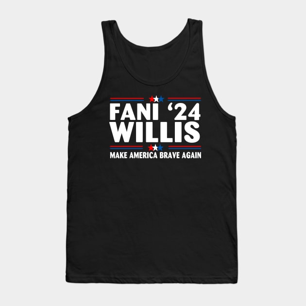 Fani WIllis Make America Brave Again US Flag Tank Top by Spit in my face PODCAST